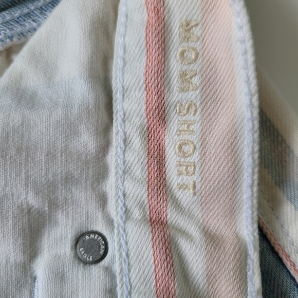 American Eagle Red White Blue Stripe Mom Shorts - Picture 6 of 7